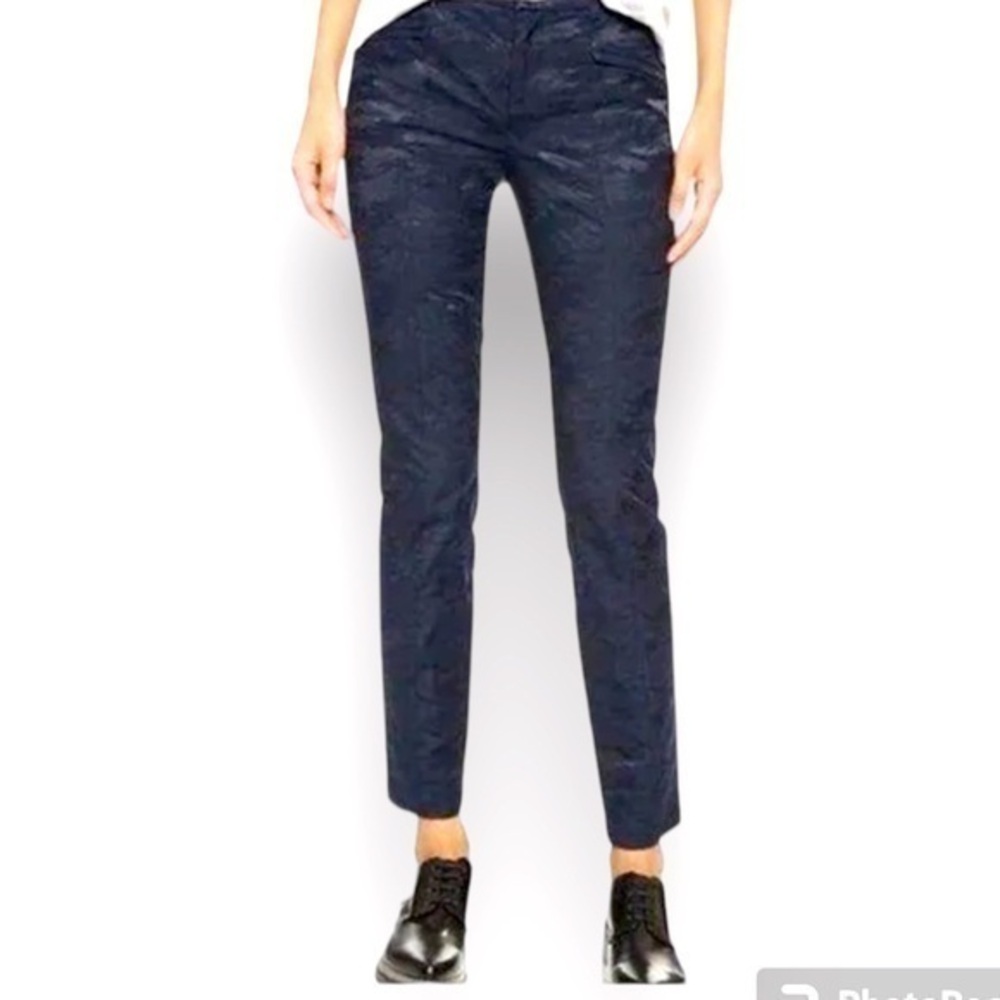 🍕🪻ATM Cropped Ankle Pant Midnight Blue Camo Jacquard size 2